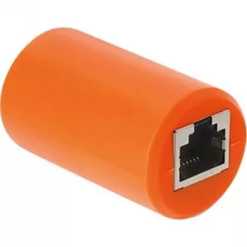 Delock RJ45 emane-emane Cat.6A varjestatud jätkuklemm liigpingekaitsega, oranž