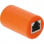 Delock RJ45 emane-emane Cat.6A varjestatud jätkuklemm liigpingekaitsega, oranž