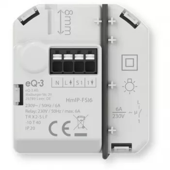 Homematic IP sissekrohvitud lülitusajam koos nupusisendiga (6 A)