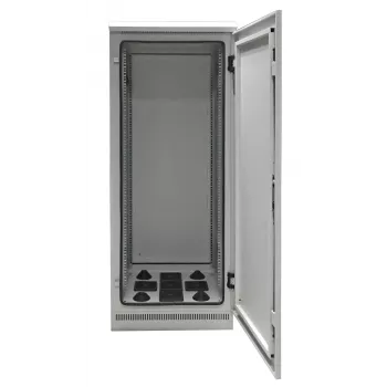 EFB Elektronik 19 inch IP55 võrgukapp 24U 800x800 eelmonteeritud sokliga, helehall RAL 7035
