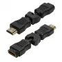 LogiLink HDMI täisnurkne adapter 270° isane-emane 4K 60Hz