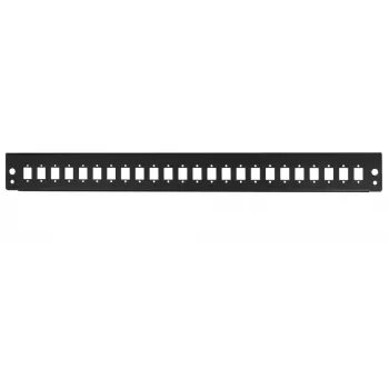 LogiLink FB2401B 19 inch 1U 24-pordiline fiiberoptilise jaotuspaneeli esiplaat, must RAL 9005