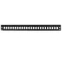 LogiLink FB2401B 19 inch 1U 24-pordiline fiiberoptilise jaotuspaneeli esiplaat, must RAL 9005
