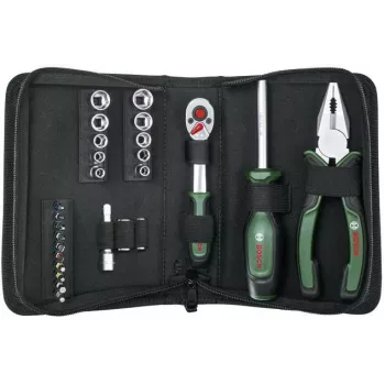 Bosch algaja tööriistakomplekt, 26-osaline (roheline/must, tekstiilist tõmblukuga ümbrises)