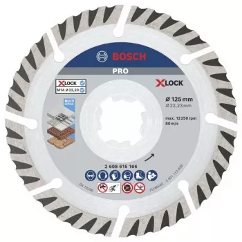 BOSCH POWERTOOLS PRO teemantlõikeketas X-LOCK MultiMaterial, Ø 125 mm (2 tk, ava 22,23 mm)