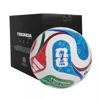 adidas World Cup 26 Trionda League jalgpall, suurus 5, valge/must/päikesepunane JD8045