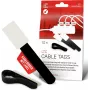 LABEL THE CABLE LTC 2610-10 Korduvkasutatavad takjapaelaga kaablisidemed siltidega, must, 10 tk