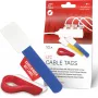 LABEL THE CABLE LTC 2630-10 Korduvkasutatav takjapaelaga kaablisidemete sildikomplekt, segatud suurused ja värvid, 10 tükki