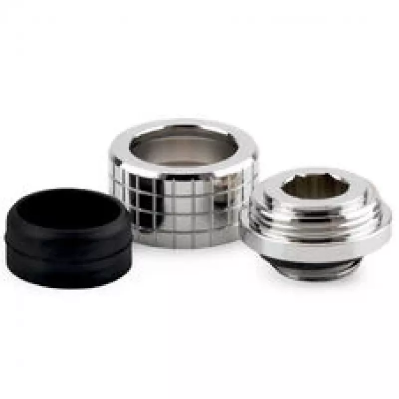 Thermal Grizzly DeltaMate kompressioonliitmik, messing - läikiv nikkel, 14 mm kõvade torude jaoks, G1/4 inch keere
