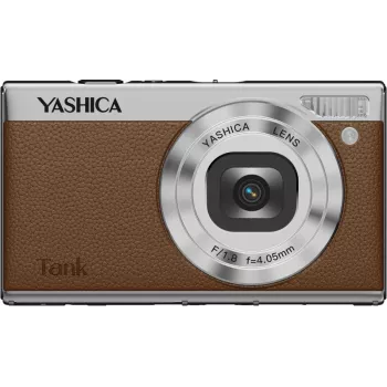 Yashica Tank Compact Brown 35mm filmikaamera sisseehitatud välguga