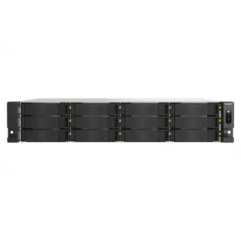 QNAP TS-H1465U-RP-8G 12-kohaline 2U riiulisse paigaldatav NAS Intel Xeon D-1622, 16GB DDR4 ECC, 2x 10GbE, redundantne toiteplokk