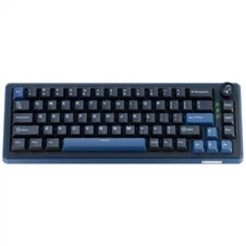 Ducky OK-M 65 mehaaniline mänguklaviatuur, 65% vormitegur, kuumsvahetatav, RGB-taustvalgustus, ANSI-paigutus, KTT Baby Blue lülitid