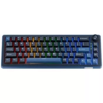 Ducky OK-M 65 mehaaniline mänguklaviatuur, 65% vormitegur, kuumsvahetatav, RGB-taustvalgustus, ANSI-paigutus, KTT Baby Blue lülitid
