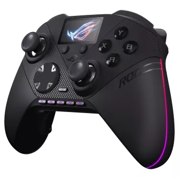 ASUS ROG Raikiri II Pro PC-mängukontroller - kolme režiimiga (USB-C, 2.4GHz RF, Bluetooth 5.0), OLED-ekraan, 4 programmeeritavat päästikut, ESS DAC, must