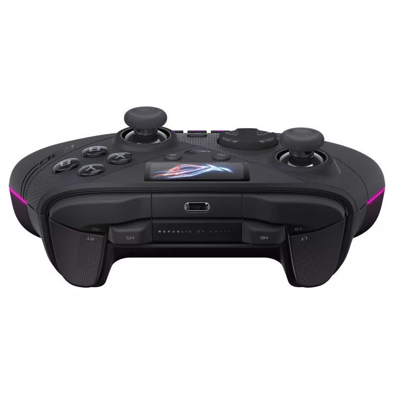 ASUS ROG Raikiri II Pro PC-mängukontroller - kolme režiimiga (USB-C, 2.4GHz RF, Bluetooth 5.0), OLED-ekraan, 4 programmeeritavat päästikut, ESS DAC, must