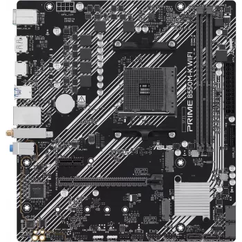 ASUS PRIME B550M-K WIFI AMD AM4 Micro-ATX emaplaat Wi-Fi 5, DDR4, PCIe 4.0, HDMI, VGA