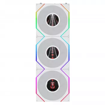 Lian Li UNI FAN TL120 LCD FLEX Wireless ARGB 120mm PWM korpusiventilaator 3-pakk valge