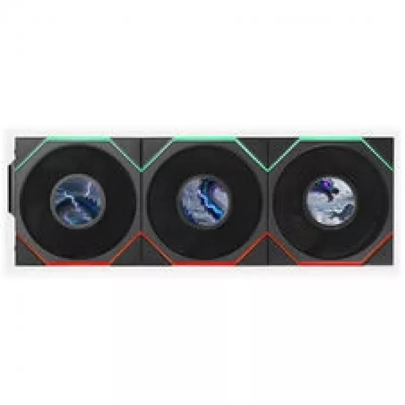 Lian Li UNI FAN TL LCD FLEX Wireless ARGB Reverse Blade 120mm ventilaator 3-pakk kontrolleriga, must