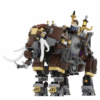 Lumibricks Steamphant Steampunk Elevandi LED Ehituskomplekt 800 tükki USB Toitega Väljapanekumudel