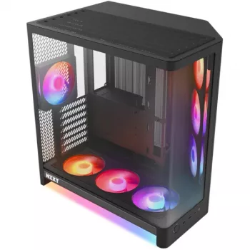 NZXT H6 RGB+ 2026 Mid-Tower Airflow mängukorpus must karastatud klaasiga