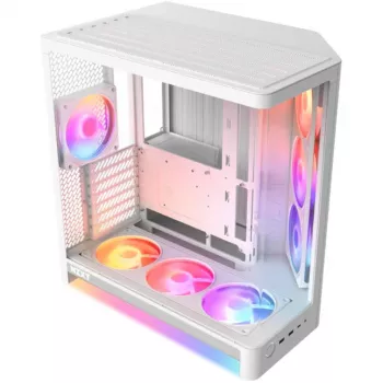 NZXT H6 RGB+ 2026 Mid-Tower Airflow mängukorpus valge karastatud klaasiga
