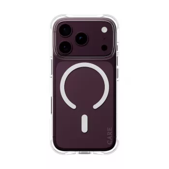 CARE by PanzerGlass Samba kate iPhone 17/18 Pro jaoks, läbipaistev valge, MagSafe