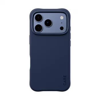 PANZERGLASS CARE Samba kate iPhone 17/18 Pro jaoks - Itaalia sinine, MagSafe, taaskasutatud TPU, 3,6 m kukkumiskaitse