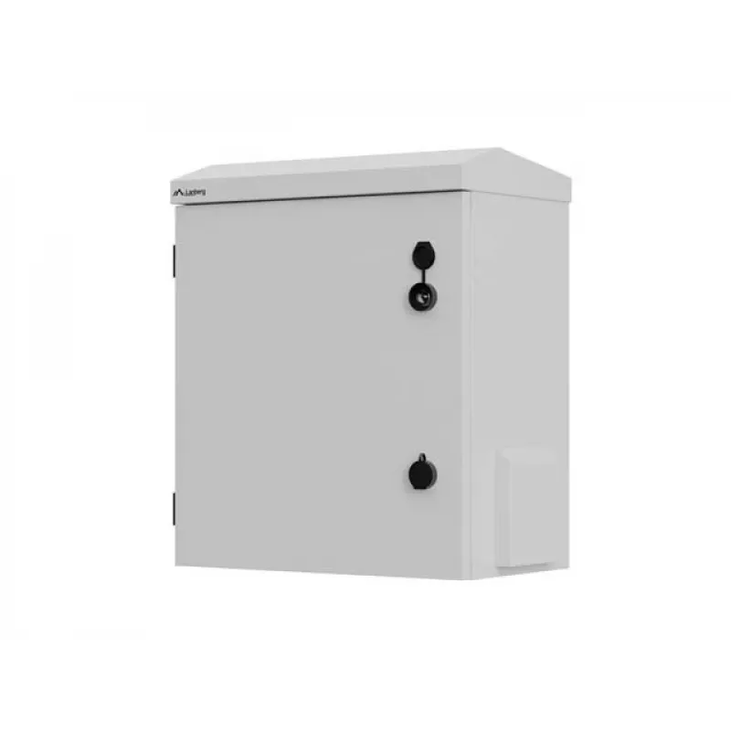 10-tolline seinale/postile kinnitatav rack-kapp, IP55 tihendatud, 420x300x500 mm, hall, kokkupandud