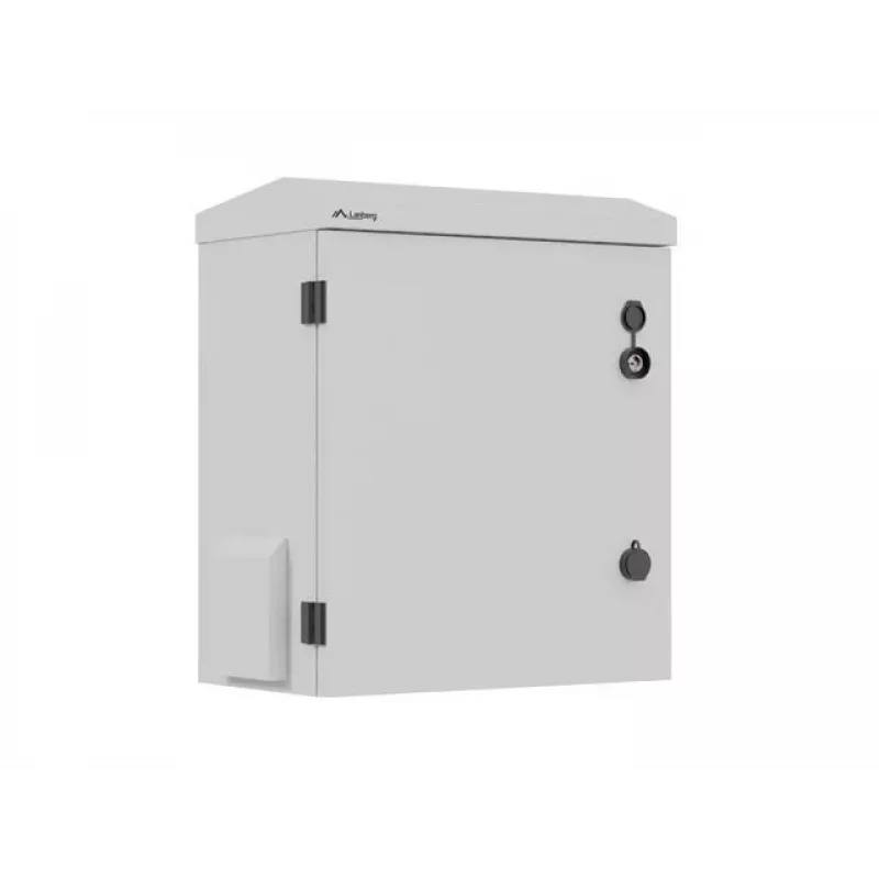 10-tolline seinale/postile kinnitatav rack-kapp, IP55 tihendatud, 420x300x500 mm, hall, kokkupandud
