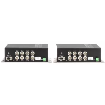 DELTA OVH-8D/SC Tööstuslik 8-kanaliline RS-485/422 muundur ühemoodilisele fiiberoptikale, SC Duplex, 20 km, DIN-rail