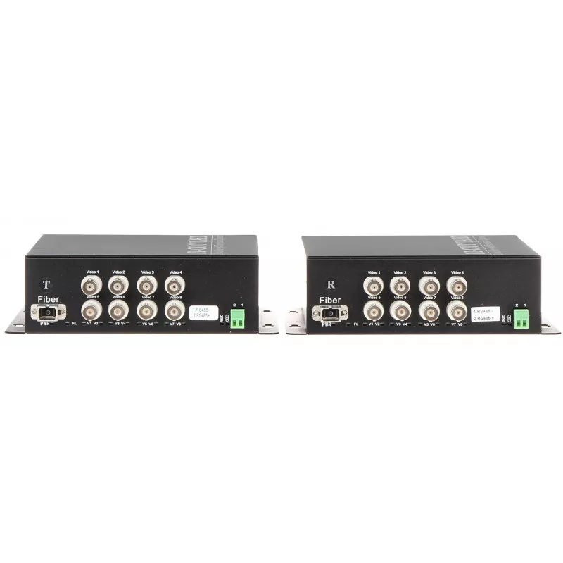 DELTA OVH-8D/SC Tööstuslik 8-kanaliline RS-485/422 muundur ühemoodilisele fiiberoptikale, SC Duplex, 20 km, DIN-rail