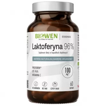BIOWEN Lactoferrin 96% – 60 kapslit – Kõrge puhtusastmega veise piima laktoferriini toidulisand