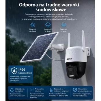 DAHUA BP5E 5MP päikeseenergial töötav 4G LTE pööratav ja kallutatav turvakaamera värvilise öövaatlusega