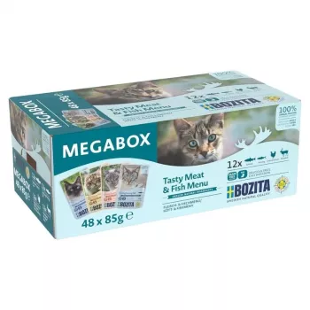 BZT BOZITA Kanatükid kastmes märg kassitoit Megabox 48 x 85 g