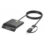 Manhattan USB-C ja USB-A kombineeritud nutika kaardi lugeja, must
