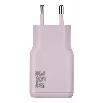 TUCANO ONE POWER KIT 35W GaN laadija 60W USB-C kaabliga roosa