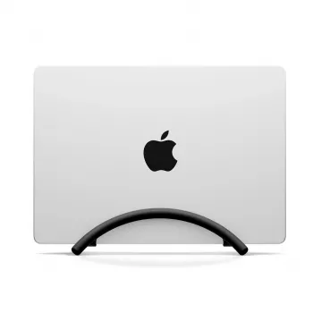 Twelve South BookArc Flex vertikaalne sülearvuti alus MacBookile ja sülearvutitele, must anodeeritud alumiinium, ruumi säästev lauaalune dokk kaablihaldusega