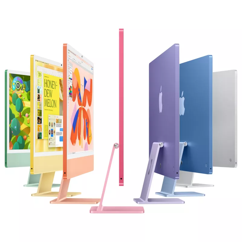 Apple iMac 24 tolli hõbedane M4 8-tuumaline CPU 8-tuumaline GPU 16GB RAM 512GB SSD saksa klaviatuuriga 1Gb Ethernet
