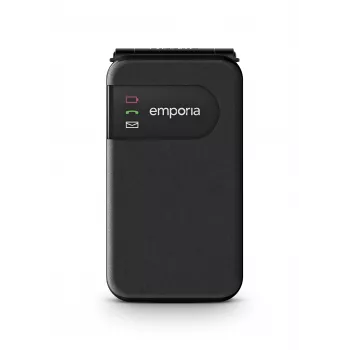 Emporia SIMPLICITYglam must (2025) senior mobiiltelefon SOS-nupuga, 4G LTE, 2,8-tolline ekraan, laadimishäll