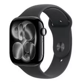 Apple Watch Series 11 GPS + Cellular 42mm tumehall alumiiniumkorpus musta spordirihmaga - M/L