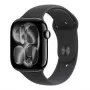 Apple Watch Series 11 GPS + Cellular 42mm tumehall alumiiniumkorpus musta spordirihmaga - M/L