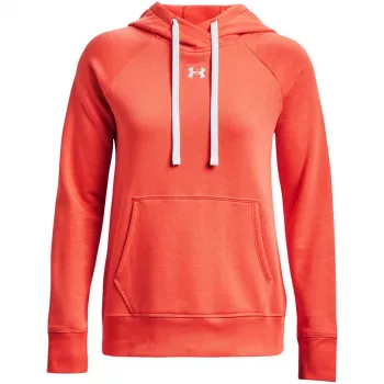 Under Armour naiste Rival Fleece HB dressipluus Phoenix Fire/Valge 1356317 877