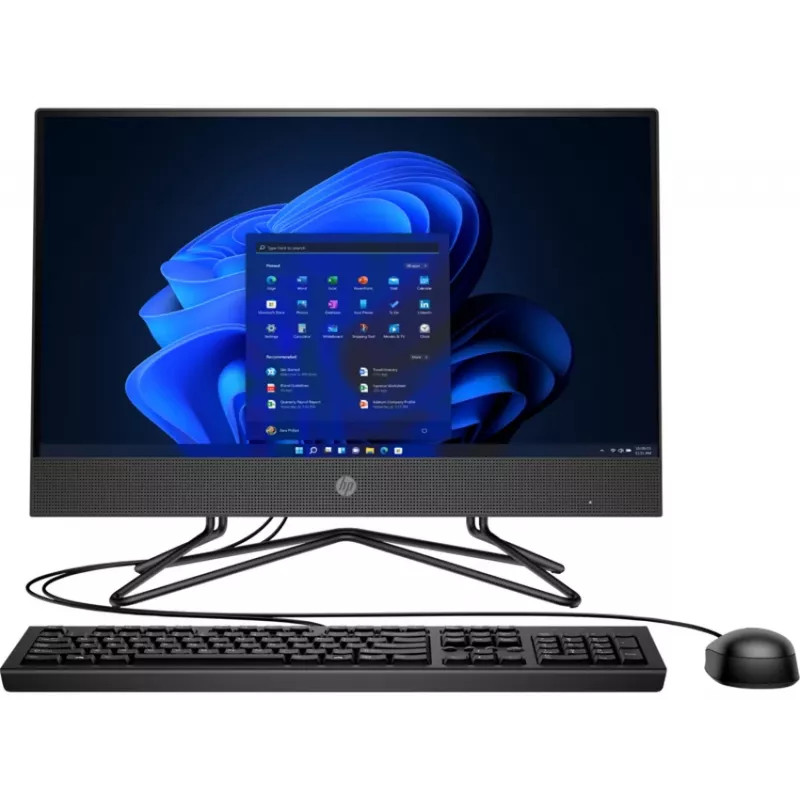 HP 200 G4 AiO 21,5 tolli Full HD All-in-One arvuti, Intel Core i3-10110U, 4GB muutmälu, 256GB SSD, Windows 10 Home, must