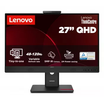 Lenovo ThinkCentre Tiny-in-One 27 Gen6 27-tolline UHD IPS monitor koos integreeritud veebikaamera, kõlarite ja USB-jaoturiga