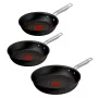 Tefal Experience Alumiiniumist praepannide komplekt, 3-osaline, must, 20/24/28 cm, titaanist mittekleepuv kate, Thermo-Signal, nõudepesumasinas pestav