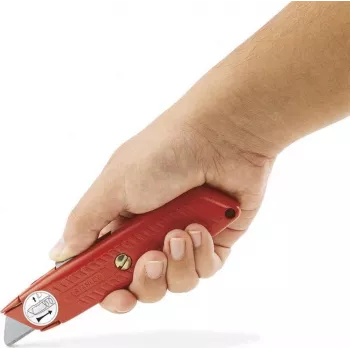 STANLEY BLACK&DECKER 99E Sissetõmmatav ohutu universaalnuga kruvilukuga, survevalatud tsingisulamist käepidemega, 5 teraasendit, sisemine hoiuruum 3 terale, metallikhall