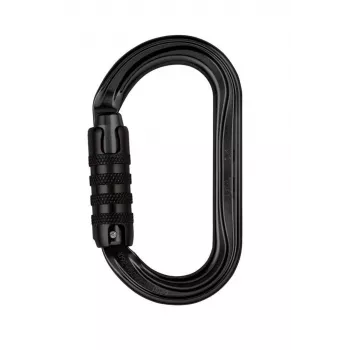 Petzl OK Triact-Lock must alumiiniumist ovaalne karabiin