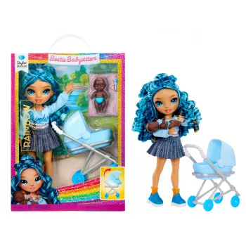 Rainbow High Jr. High Bestie Babysitters - Skyler Bradshaw moenukk koos kutsika ja tarvikutega