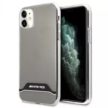 AMG AMHCN61TCBW kõva kate iPhone 11 / XR 6,1 tolli – läbipaistev elektroonilise musta ja valge raamiga