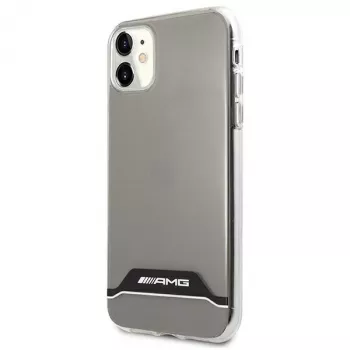 AMG AMHCN61TCBW kõva kate iPhone 11 / XR 6,1 tolli – läbipaistev elektroonilise musta ja valge raamiga